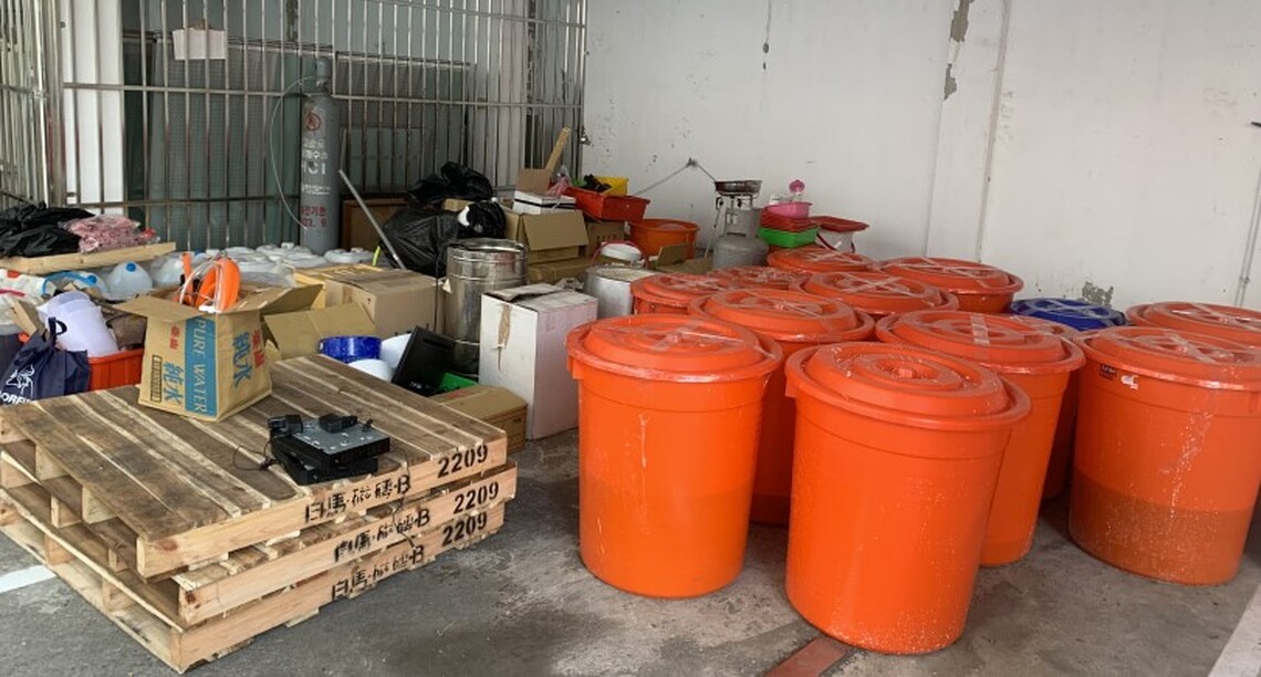 高雄市調處破獲以飲料店作為掩護之製毒工廠   讓民眾遠離毒害