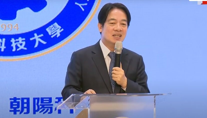 賴清德宣布補助私立大專生每年每人至少2萬5千元。翻攝畫面