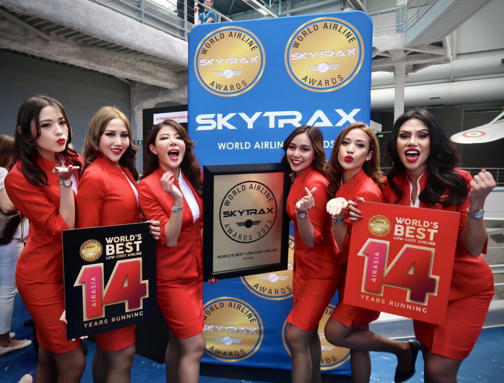 亞洲低成本航空領導品牌AirAsia今 (21) 表示連續14次再次被Skytrax評選為2023世界最佳低成本航空。