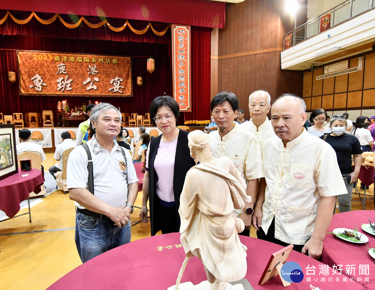 鹿港魯班公宴即日起至25日在鹿港勞動學苑展出。圖／記者鄧富珍翻攝