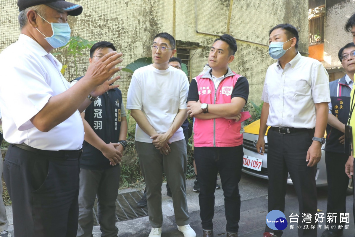 關心山坡地旁社區居民安全　謝國樑視察暖暖邊坡改善進度