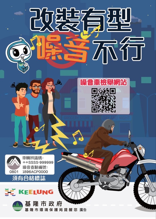 改裝有型，噪音不行(圖：基隆市政府)