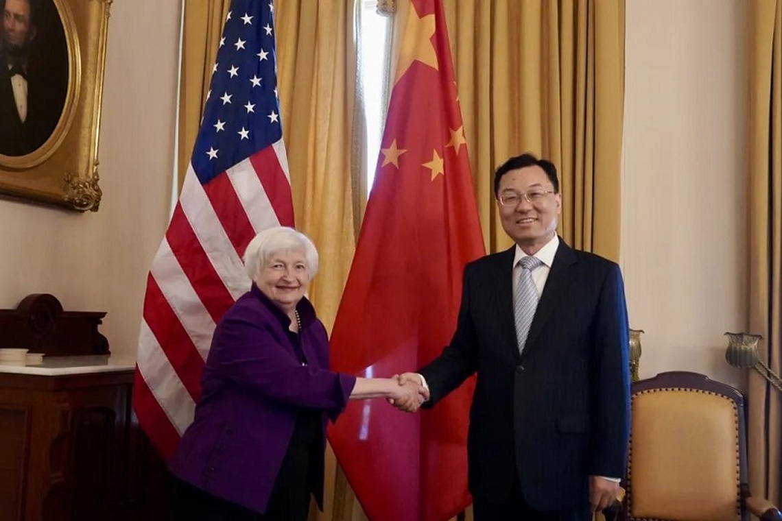 中國駐美大使謝鋒與美國財長耶倫會面  討論中美關係和經濟金融問題