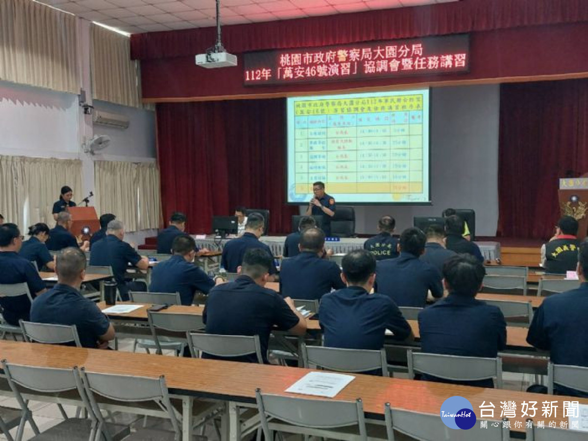 萬安46號演習，大園分局提醒民眾注意管制措施。