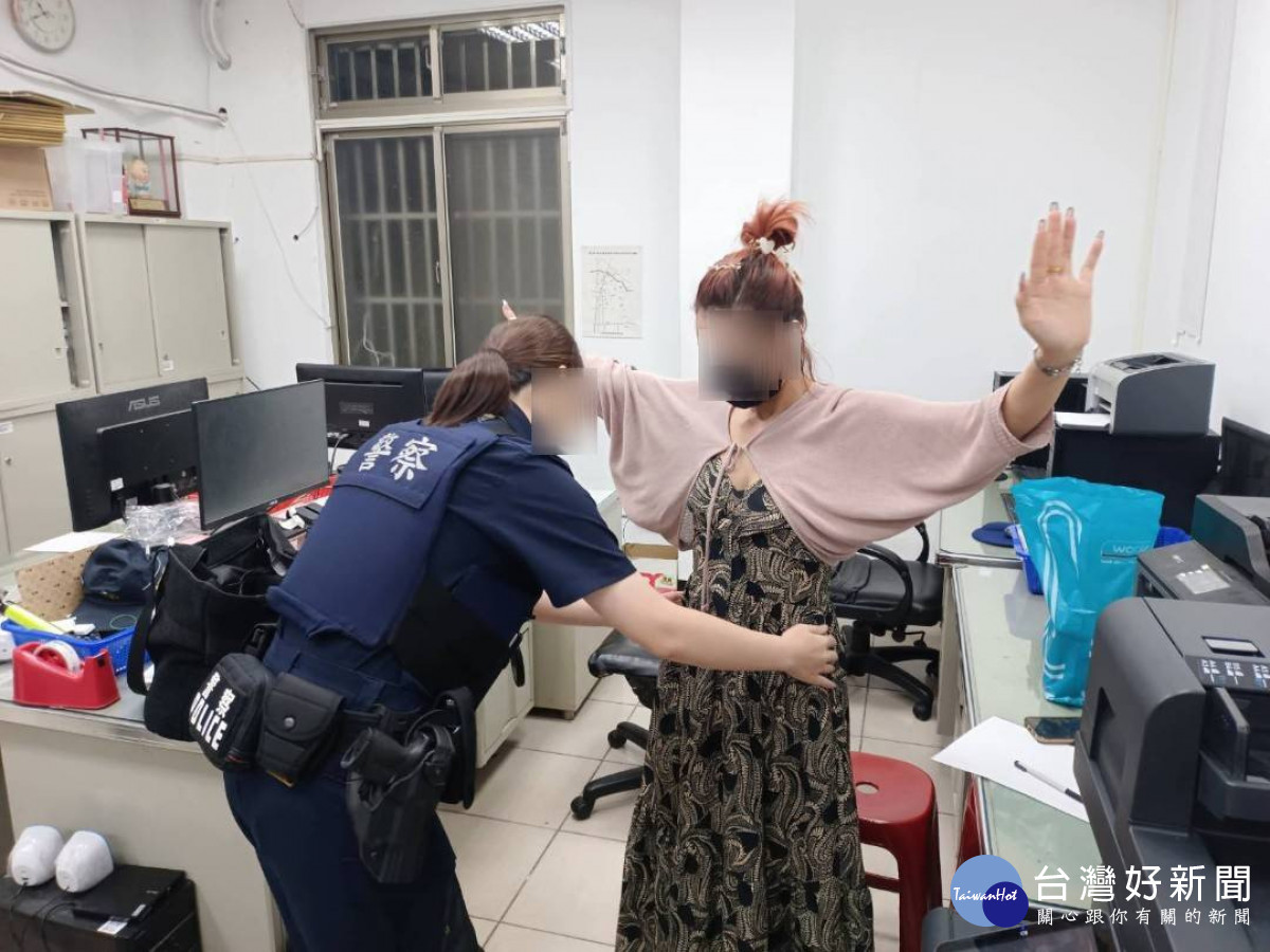 蘆竹外國女子逾期居留被警方查獲。