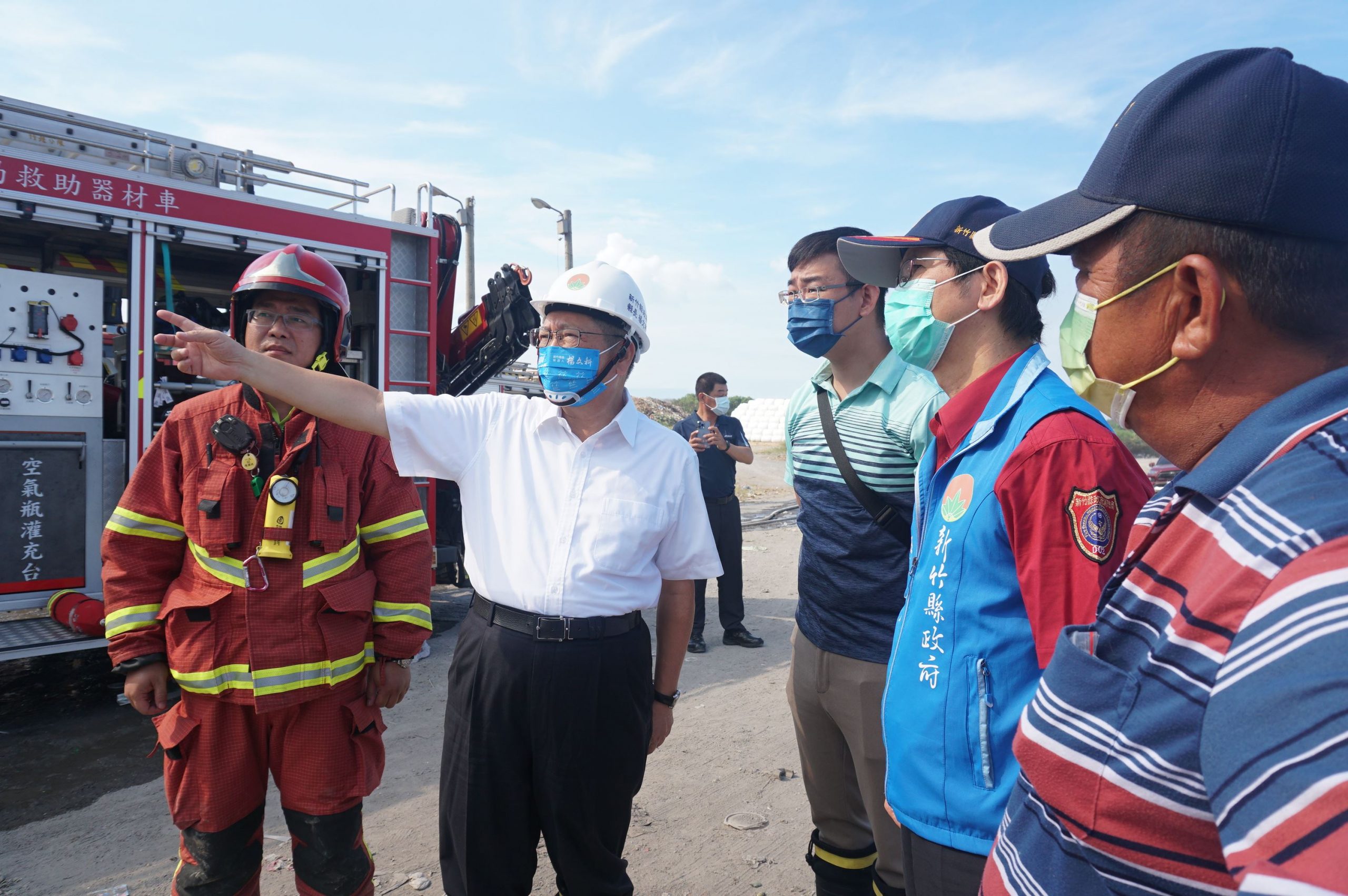 楊文科縣長赴新豐掩埋場關心 促焚化爐明年營運降低垃圾堆置