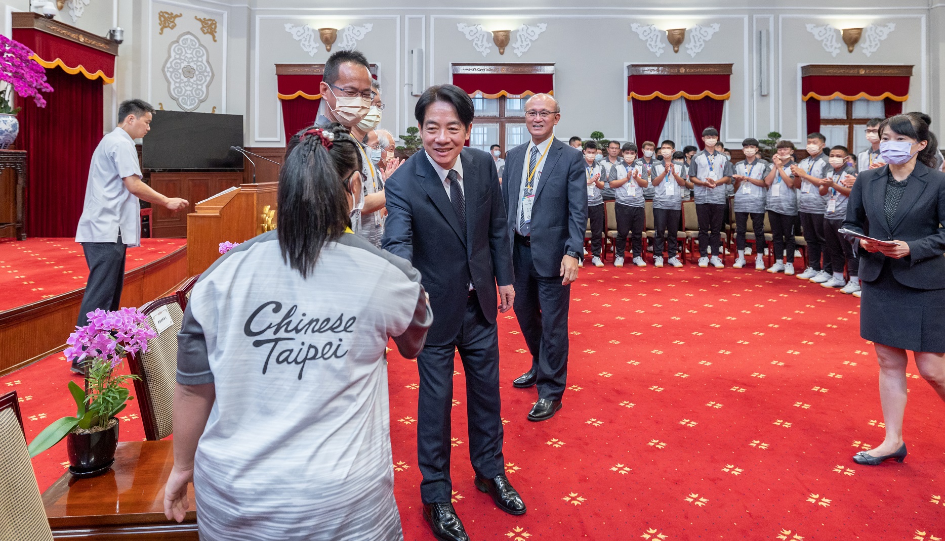 賴副總統接見2023夏季世界特殊奧林匹克運動會代表團 總統府提供