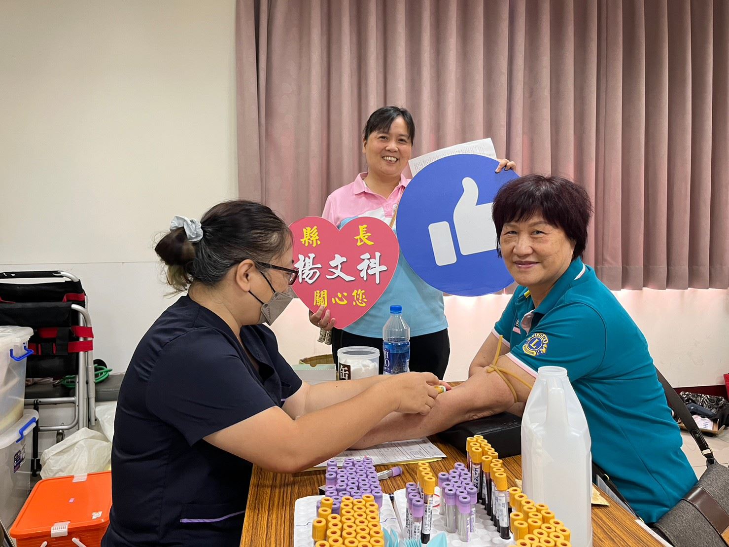 楊文科為志工打氣 力挺全縣義消、婦宣人員免費健檢