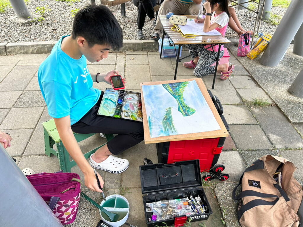 嘉義北回文化藝術基金會「嘉義心諸羅情-我愛北香湖」寫生比賽 黃敏惠市長到場鼓勵