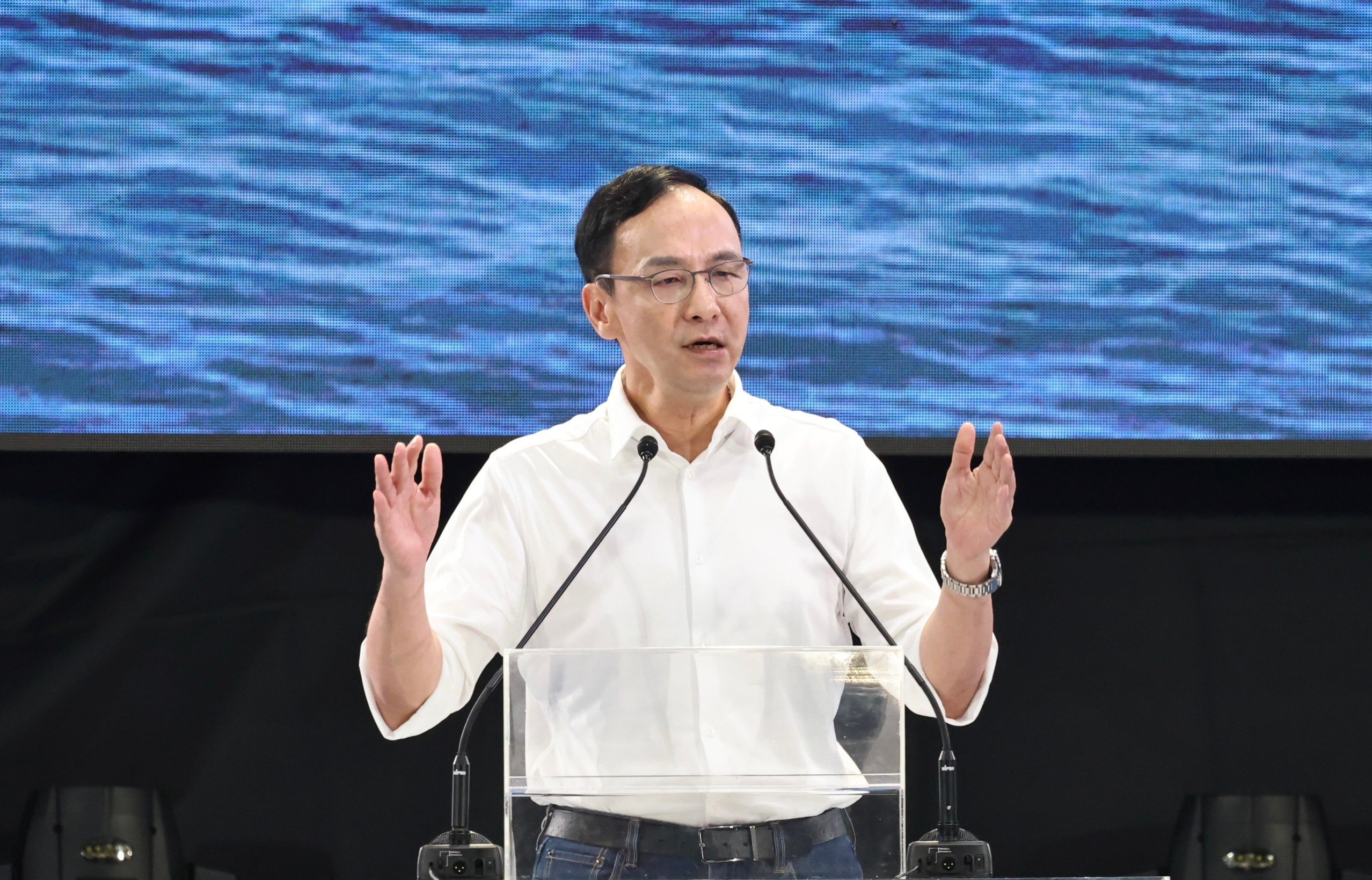 侯友宜表示,未來執政後,也要建立一個和平、安定、正義的執政大聯盟。林啟弘攝