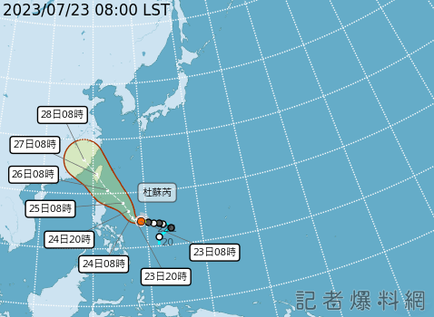 杜蘇芮有機會「直撲」抵台時恐成「中颱」預計26日起影響台灣 57 PTA 202307230000 120 zhtw | 生活 生活 記者爆料網