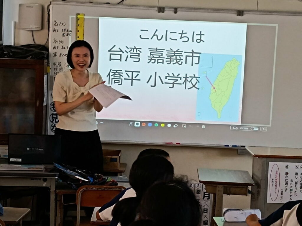 嘉市僑平擔任日本阿波市土城國小一日客座教師