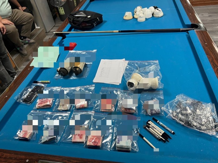 撞球館隔間附設天九牌賭場 警到場還在賭帶回14人 71 112 11 | 社會 社會 記者爆料網