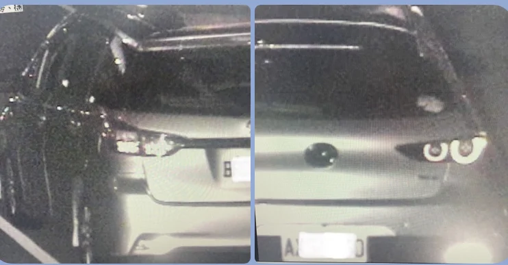 馬自達、Wish二車搶道行車糾紛。(圖/記者江雁武翻攝)