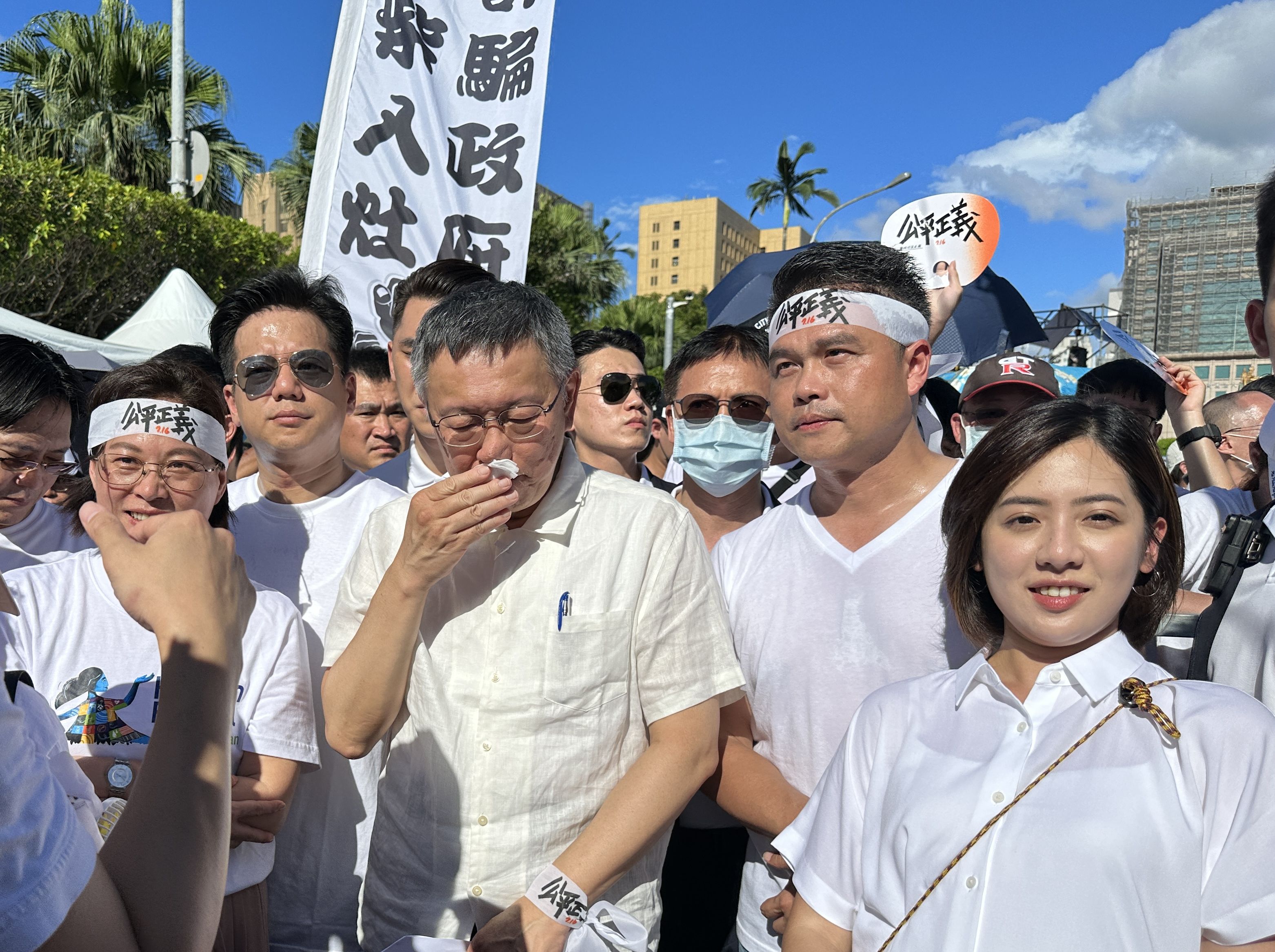 台灣民眾黨主席柯文哲參加716凱道集會。資料照片/林啟弘攝