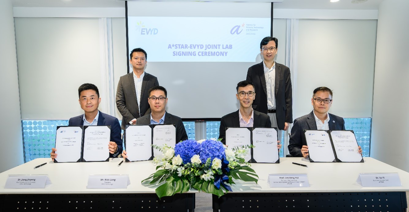 EVYD與A*STAR投近$6000萬元設聯合實驗室研究跨界合作，推動人口及數碼健康先進人工智能技術
