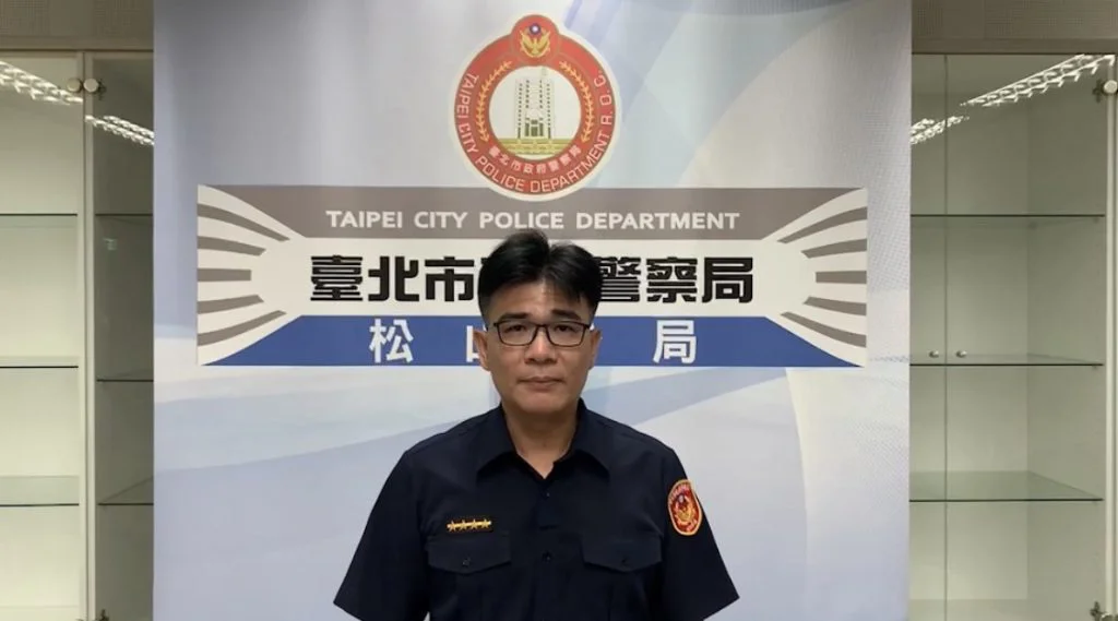 松山分局中崙派出所副所長許校騰說明。（記者林金聖翻攝）