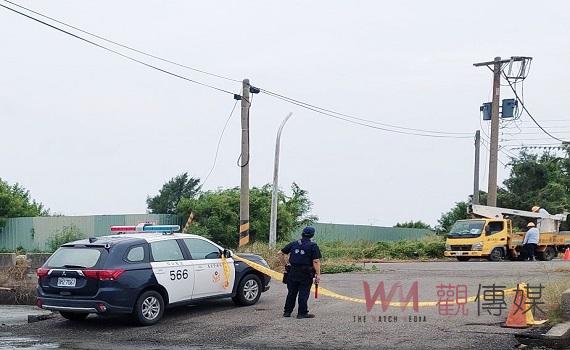 杜蘇芮颱風來襲 北港警拉管制線