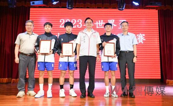 世界盃青少年巧固球賽台灣奪4金1銀 張善政頒獎桃園4國中小選手