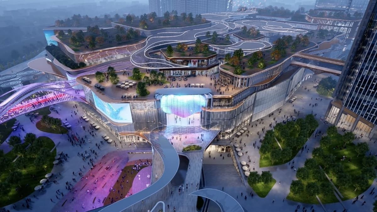 台中高鐵娛樂城力拼今年動工,圖為3D示意圖。(資料來源:台中市政府全球資訊網)