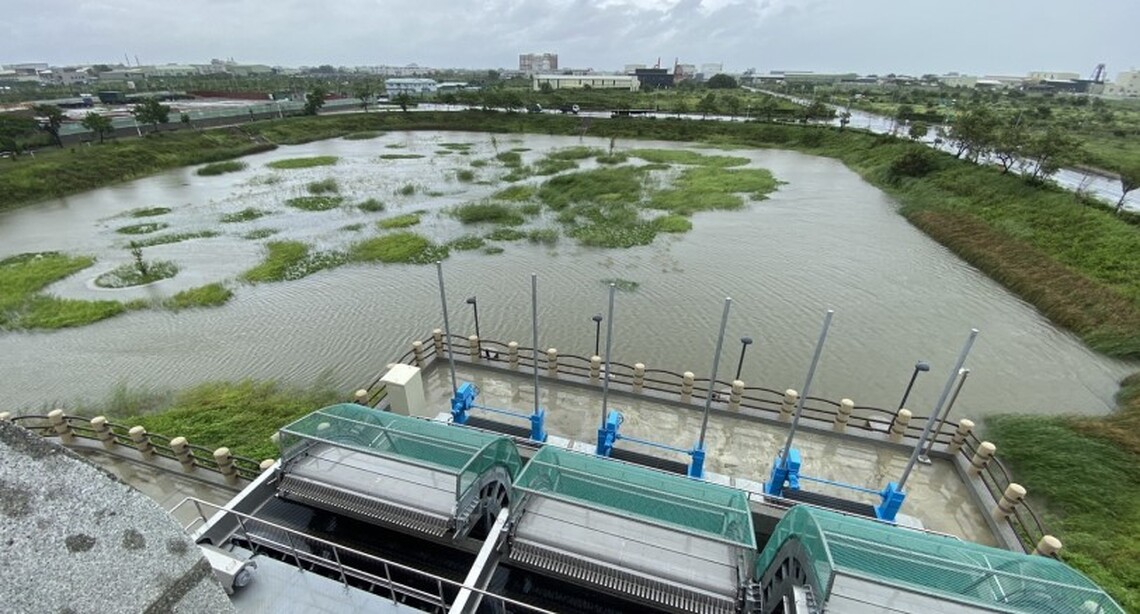 台南各土地開發區滯洪池發揮蓄水調節功能