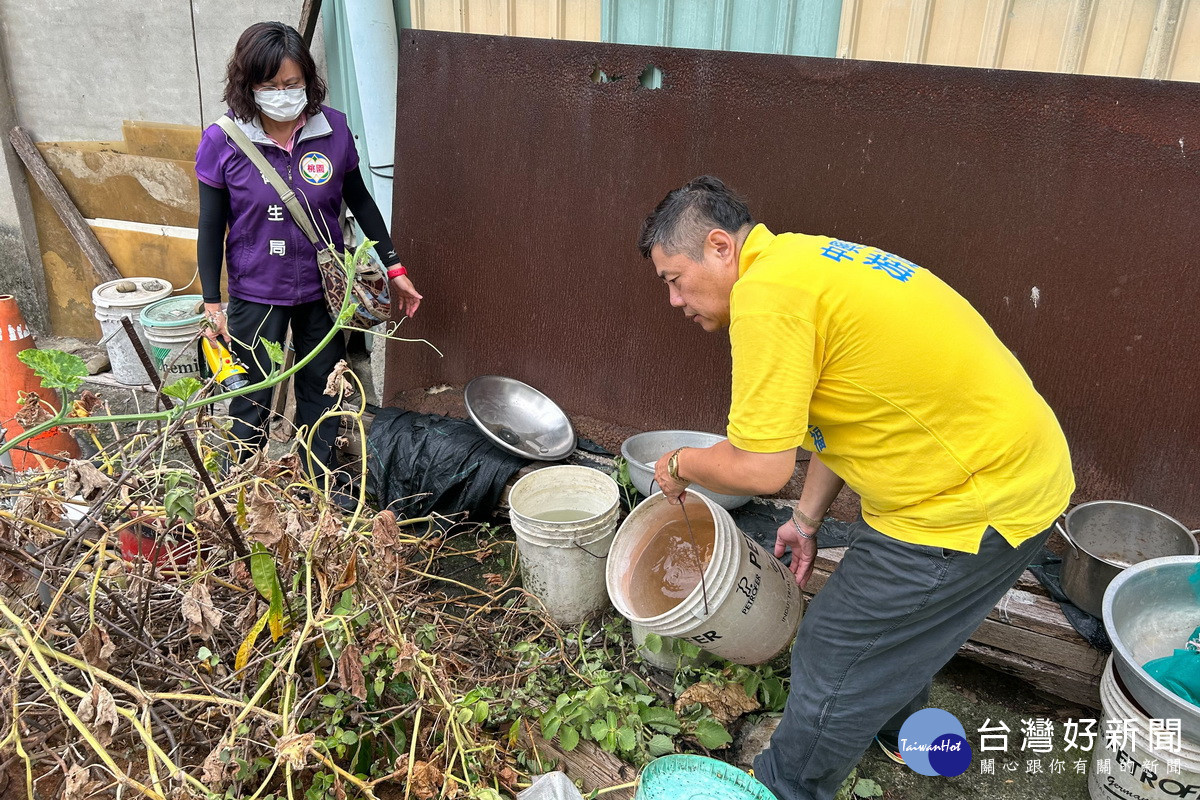 遠離登革熱威脅,桃園市政府衛生局呼籲颱風過後加強環境整頓。