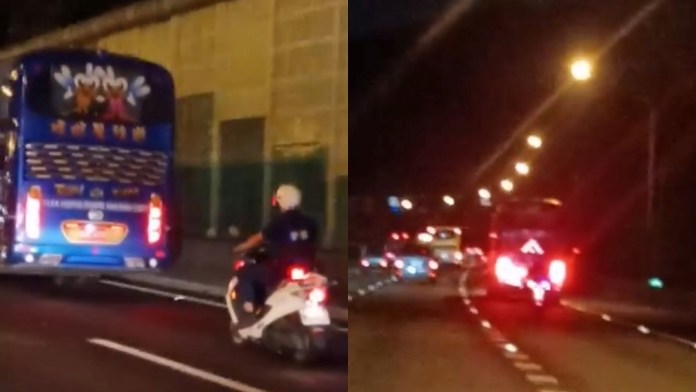 網傳警騎機車國道追遊覽車?事故疏導隨車警戒啦 72 215 1 | 社會 社會 記者爆料網
