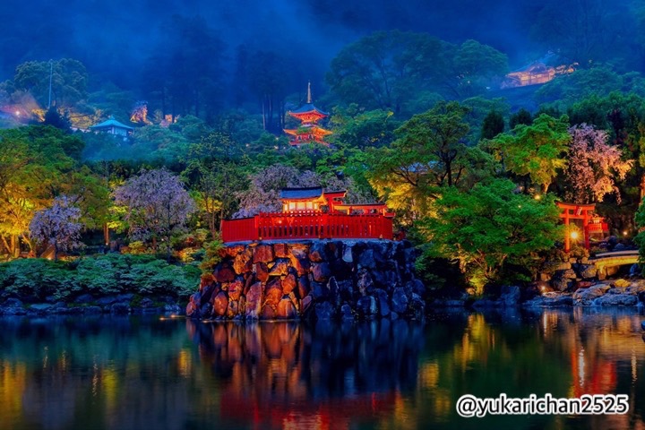 今年在4月~5月「勝尾寺」首次舉辦初夏夜間點燈後廣受好評,夏季點燈活動也隨之開跑。 圖:勝尾寺/來源