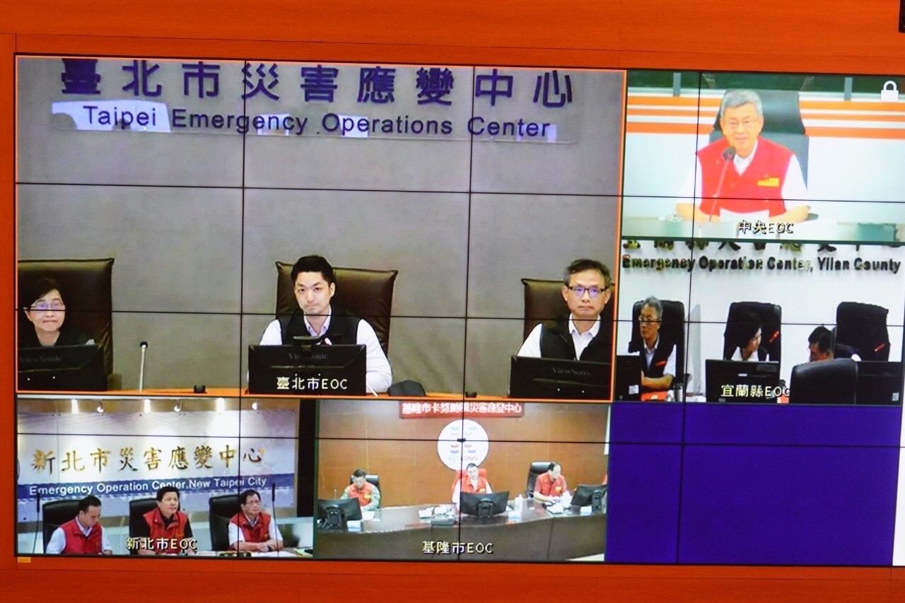 嚴防卡努颱風 蔣萬安主持颱風應變中心第一次工作會議