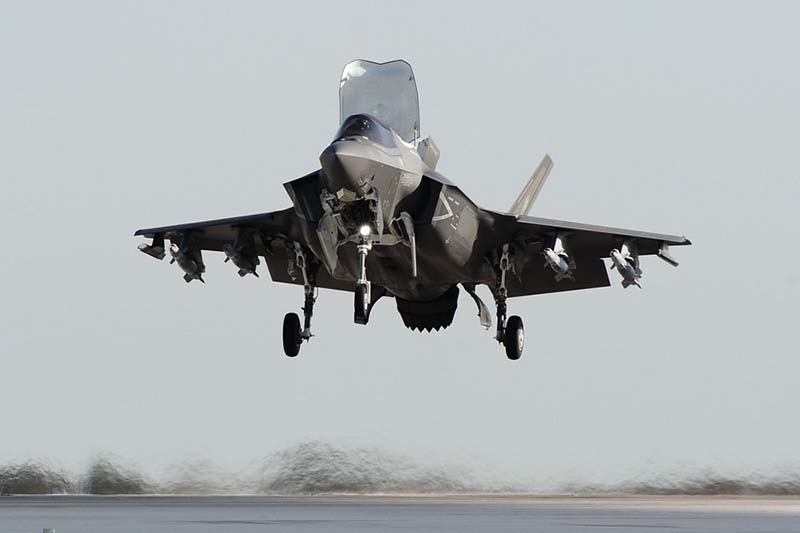 義大利首度派遣F-35A戰機赴日本聯演。圖為義大利的F-35B。圖/取自義大利空軍