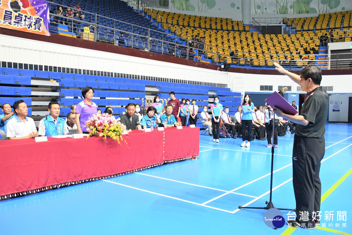 選手宣誓。圖/記者鄧富珍攝