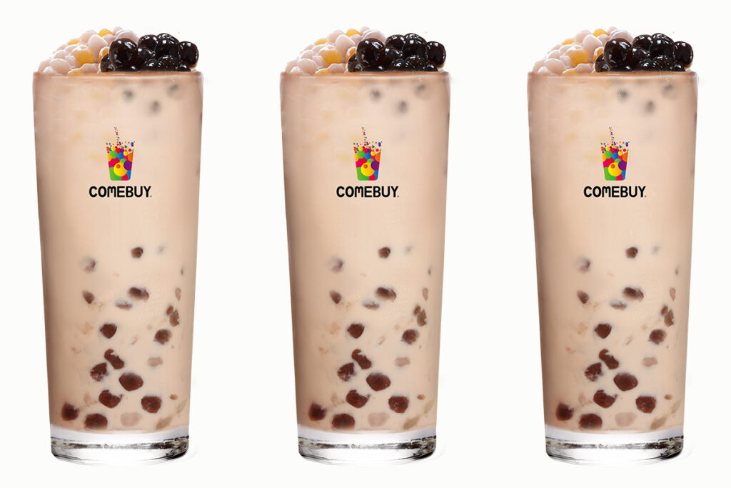 COMEBUY國際聯名(環球音樂),經典雙Q奶茶2號贈限量LAUV來台開唱紀念鑰匙圈