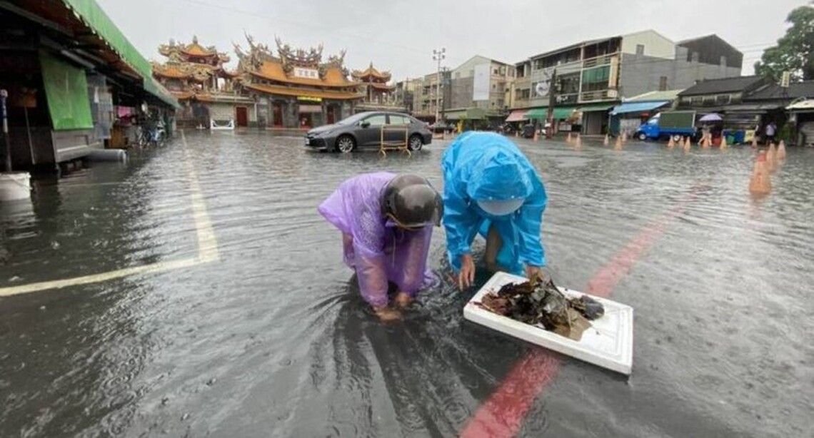 台南今日暴雨多處淹水