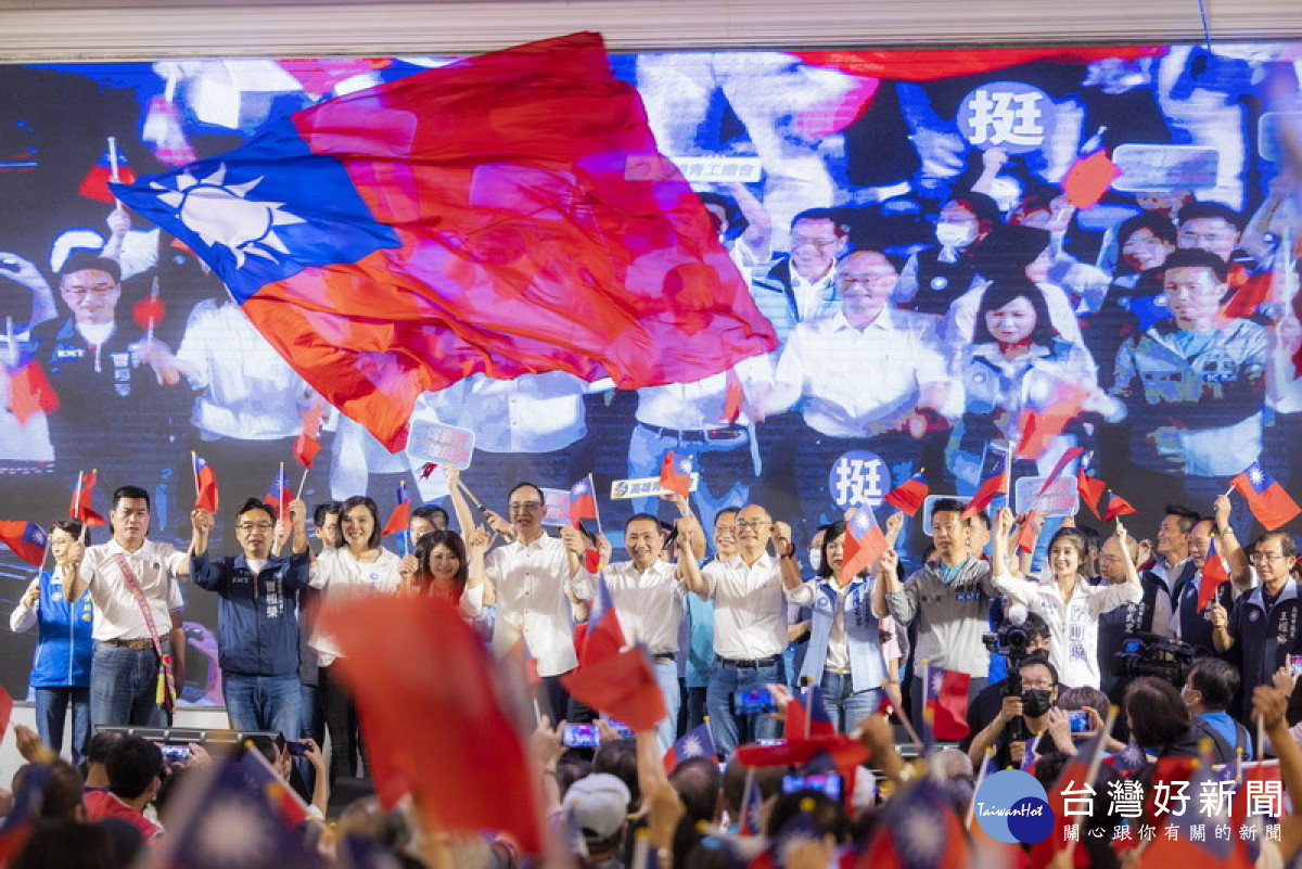 ▲侯友宜「台灣要好，高雄挺侯」團結大會高雄登場。