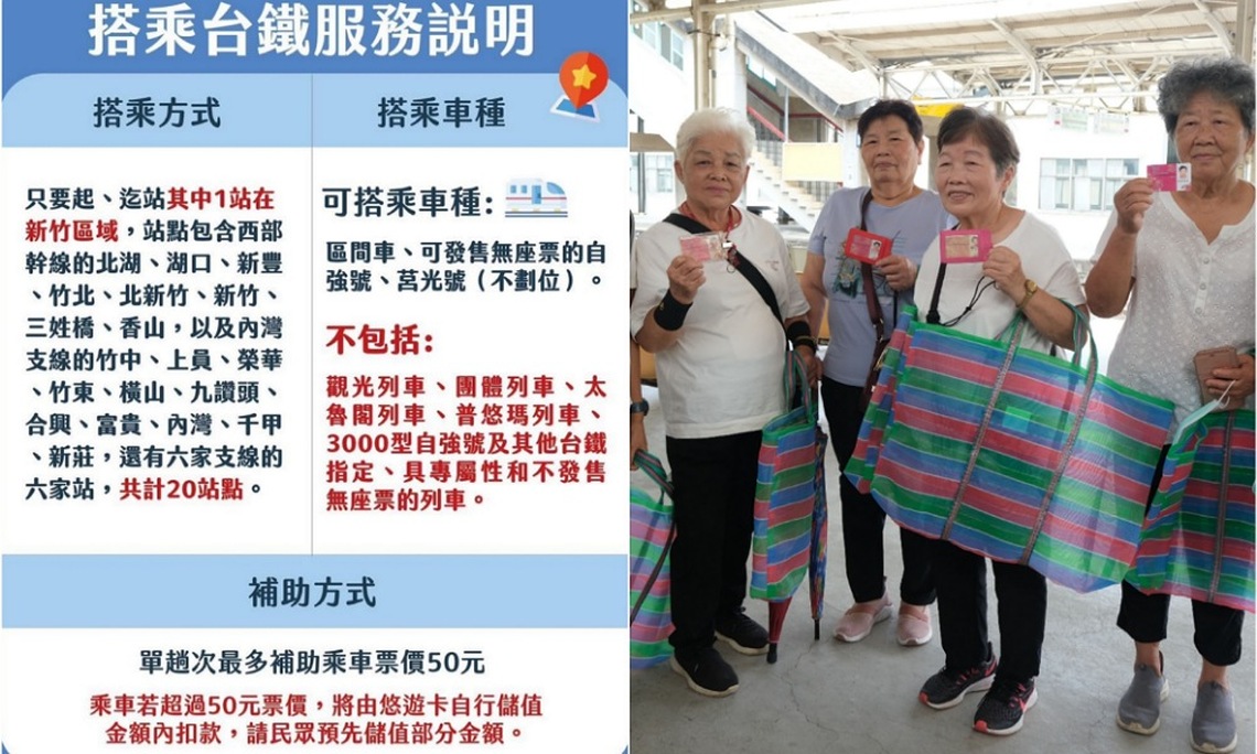 歡慶祖父母節! 持敬老愛心卡竹縣14台鐵站合照送福袋