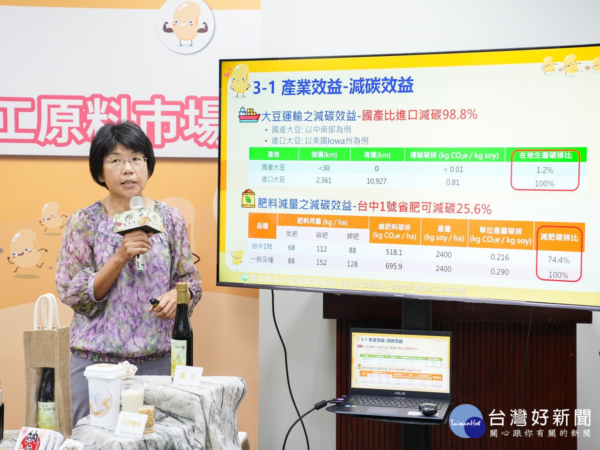為提升國產食用大豆自給率 中區農改場育成台中1號-九月豆
