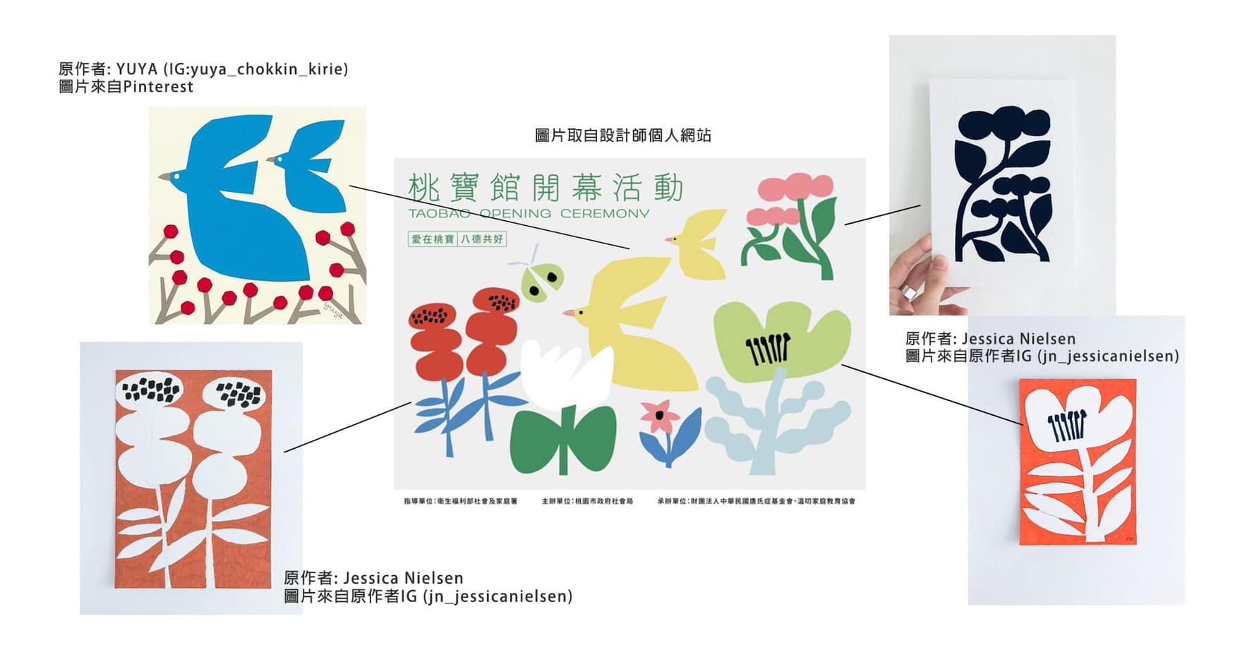桃園市議員黃瓊慧指桃寶館開幕主視覺涉抄襲,並寫信向國外設計師求證,對方表示對於作品遭抄襲感到難過。翻攝黃瓊慧臉書