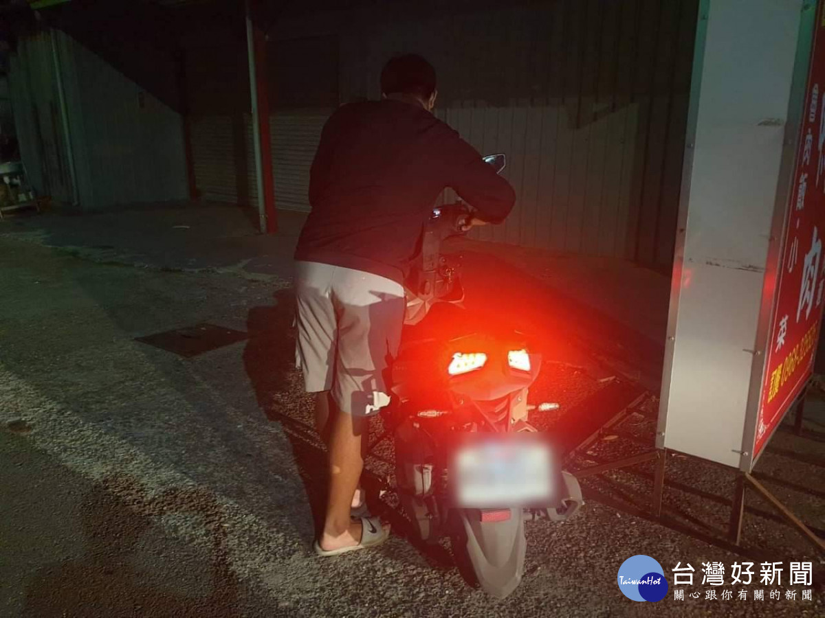 林男發動後卻發現機車仍無法行駛／警方提供
