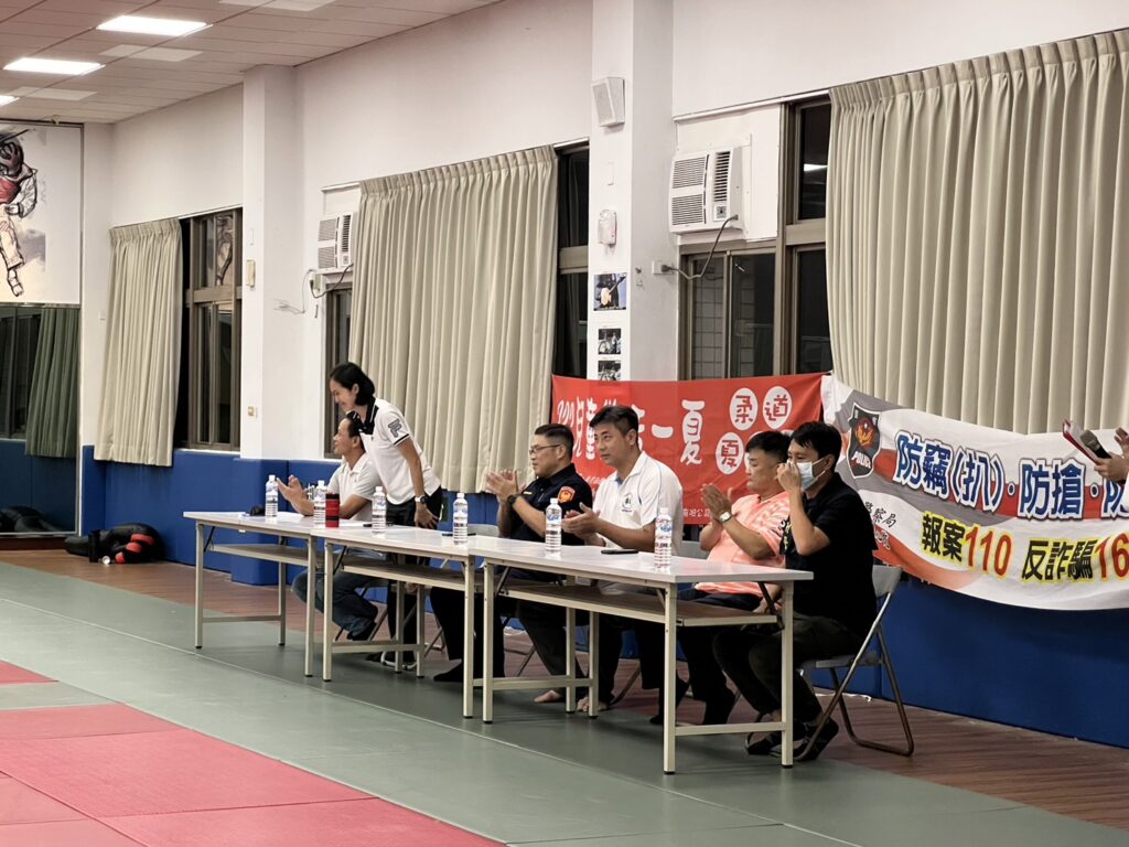 「2023兒童樂活一夏柔道夏令營」活動，(17)日在樹林分局柔道館舉行成果發表暨結訓儀式