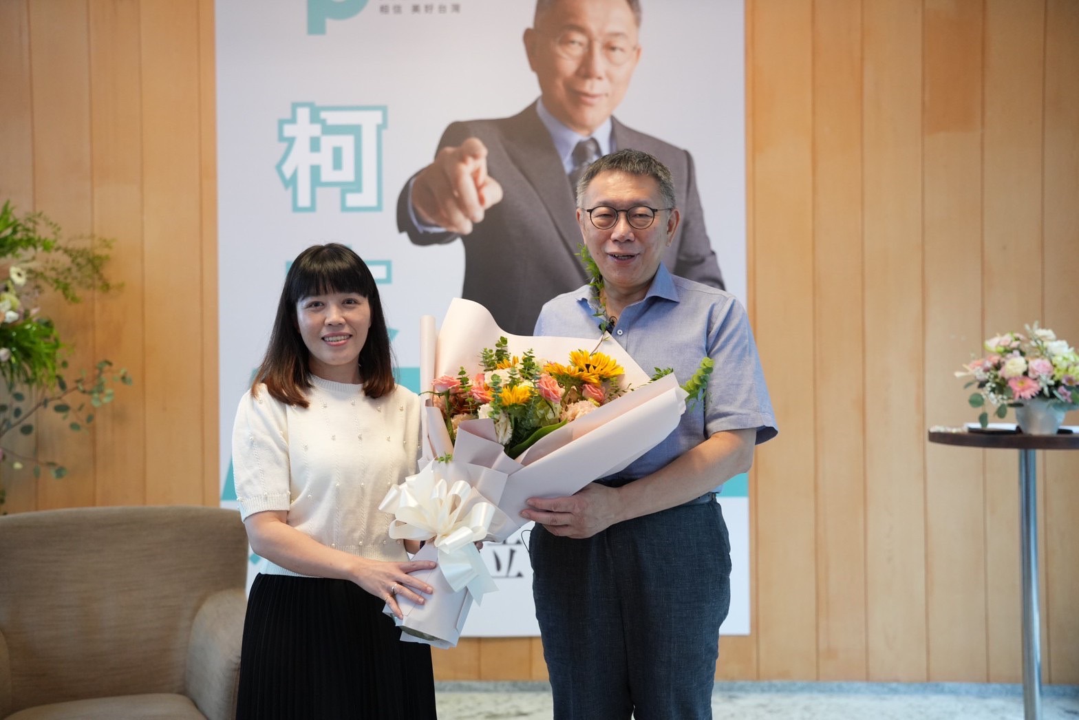 郭台銘約喝咖啡 柯文哲被堵麥不回應 黃珊珊這樣說 322 民眾黨總統參選人柯文哲在花蓮出席活動。(民眾黨提供)