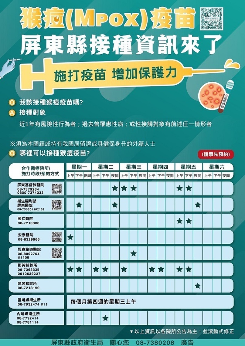 屏東縣衛生局愛的小叮嚀!浪漫七夕,守護彼此的健康與幸(性)福~