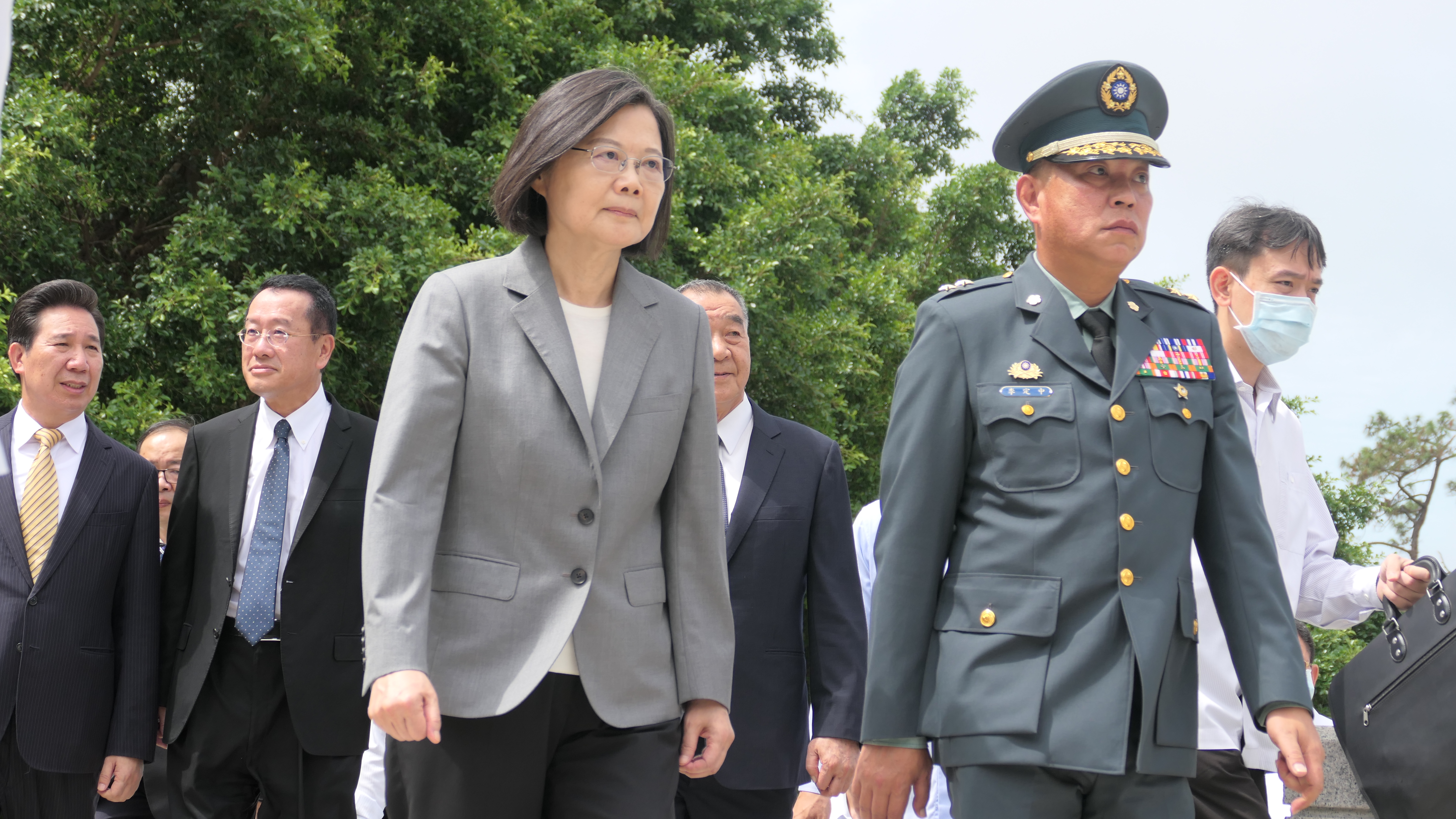 蔡英文今赴金門出席823追思活動,強調致力維護台海和平。蘇聖怡攝