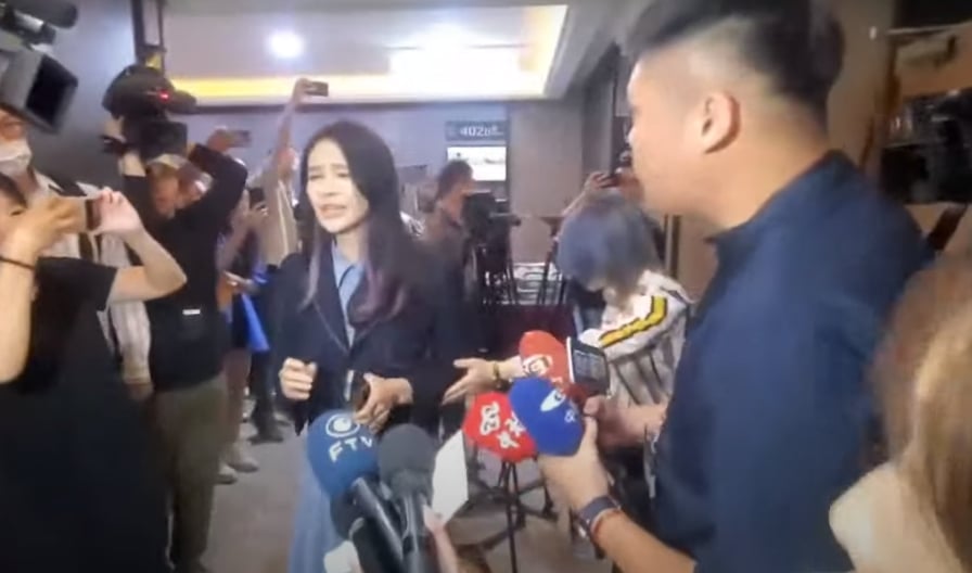 賴品妤出席活動受訪,與媒體爆發衝突。翻攝畫面