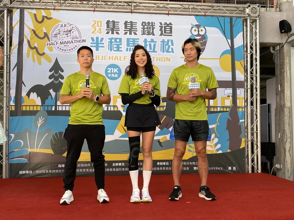 三位大使組成踩線團，金剛刀張景雄下戰帖，挑戰超馬好手林義傑（記者黃楸玲／攝影）