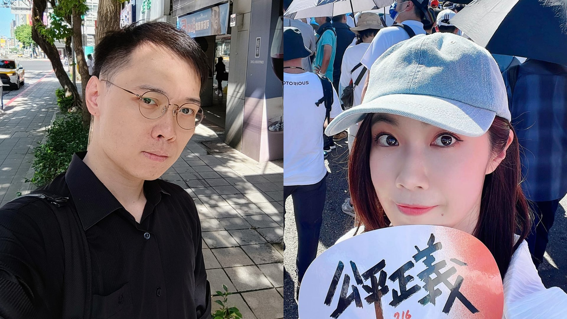 郭柯同台尷尬收場,郭台銘發言人黃士修(左)、民眾黨發言人楊寶楨(右)回應。翻攝兩人臉書