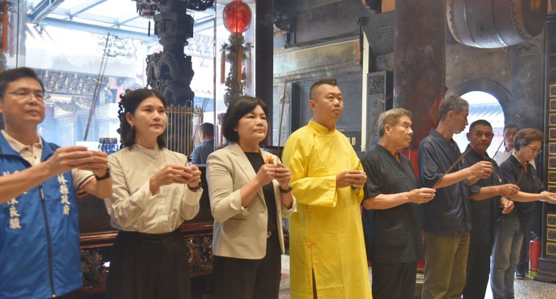 北港武德宮中元普度開香 張麗善祈求國泰民安 雲林進步繁榮