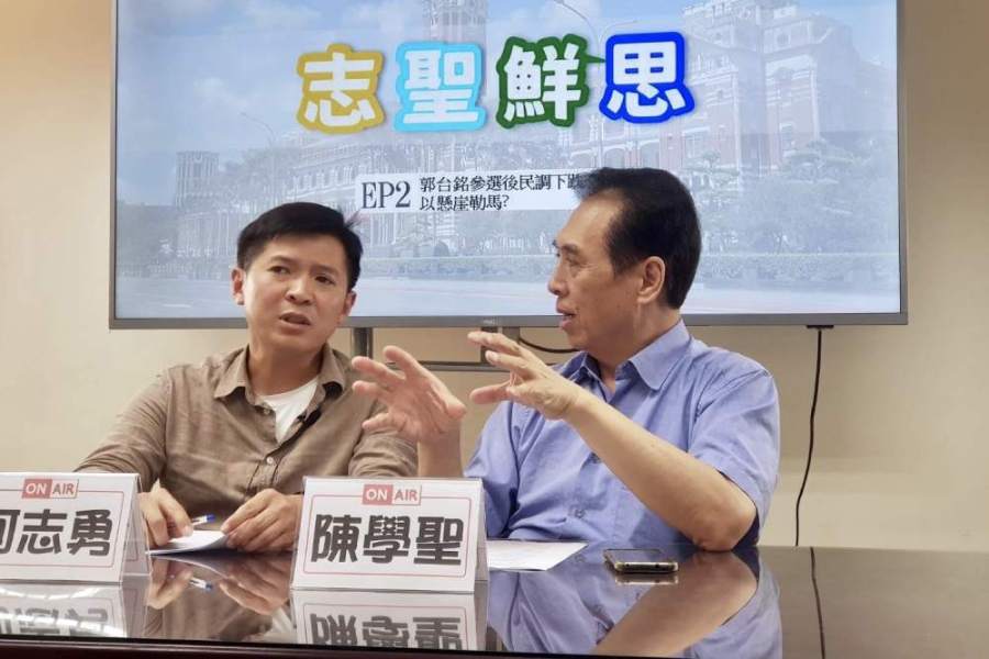 郭台銘宣布獨立參選 陳學聖大膽預言:登記機率很低 212 陳學聖、何志勇。何志勇提供