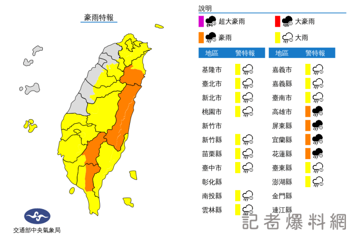 別鬆懈 提防海葵颱風外圍環流大雨 61 W26 C 1 | 生活 生活 記者爆料網