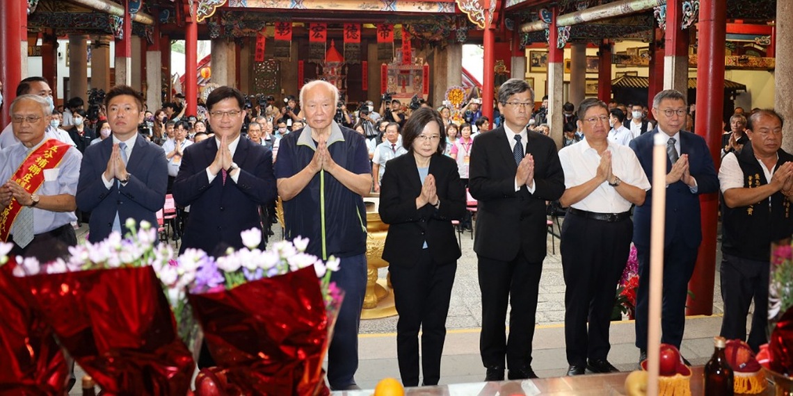 竹縣褒忠亭義民廟祭祀大典 蔡英文、侯友宜、柯文哲等貴賓出席參拜