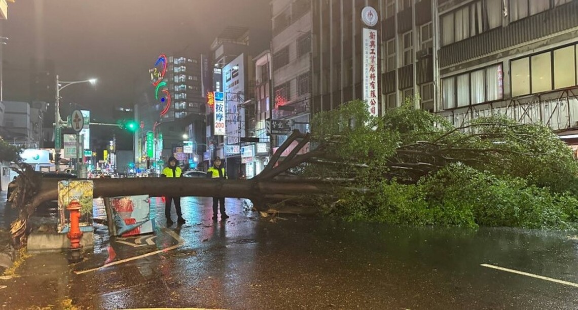 颱風襲台南百件掉落物